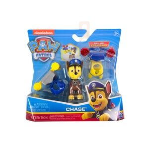 Paw Patrol Chase Action Pack Figure Set with 2 Clip On Uniforms, Spin Master